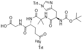 Boc-D-His(Trt)-Aib-D-Gln(Trt)-Gly-OH