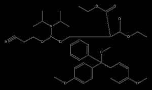 (2-cyanoethyl) <2,2-bis(ethoxycarbonyl)-3-(4,4'-dimethoxytrityloxy)propyl-1> N,N-diisopropylphosphoramidite