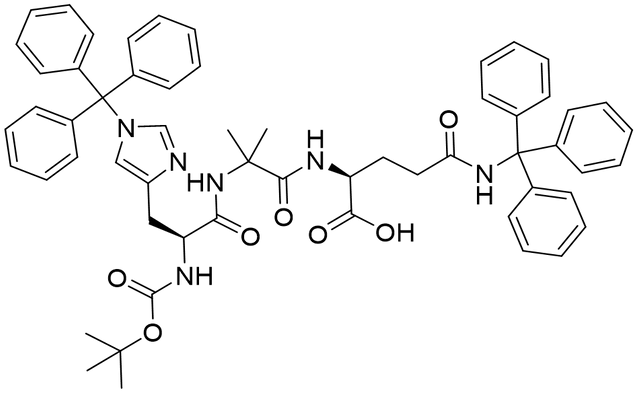 Boc-His(Trt)-Aib-Gln(Trt)-OH