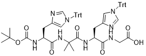 Boc-His(Trt)-Aib-His(Trt)-Gly-OH