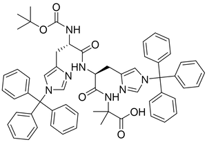 Boc-His(Trt)-His(Trt)-Aib-OH