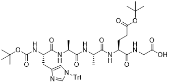 Boc-His(Trt)-Ala-Ala-Glu(Otbu)-Gly-OH