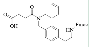 4-((4-(2-((((9H-fluoren-9-yl)methoxy)carbonyl)amino)ethyl)benzyl)(pent-4-en-1-yl)amino)-4-oxobutanoic acid