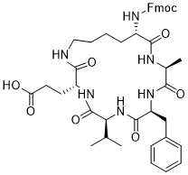 Fmoc-Cyclo(Lys-Ala-Phe-Val-D-Glu)-OH